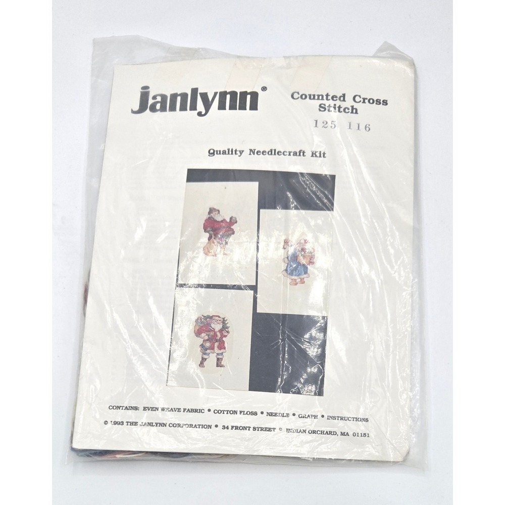 Vintage‎ Janlynn Counted Cross Stitch Kit #123-116 - Christmas Ornaments